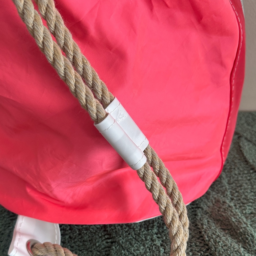 Sea Bags Maine Tote Backpack Coral Sail Bag Rope Handle NEW! - Picture 6 of 10